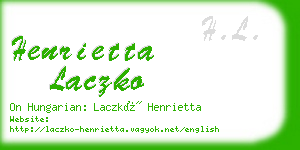 henrietta laczko business card