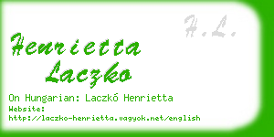 henrietta laczko business card